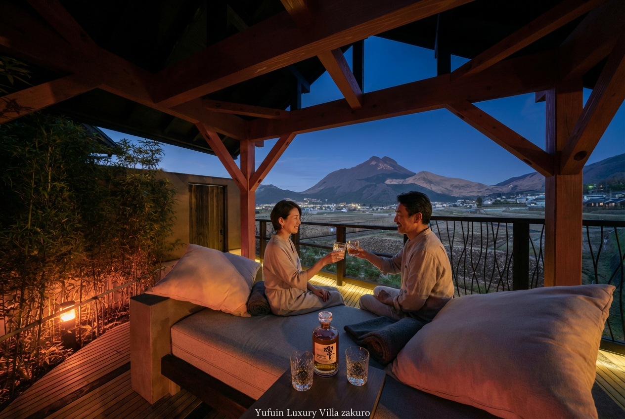 湯布院の夜、父と囲む食卓