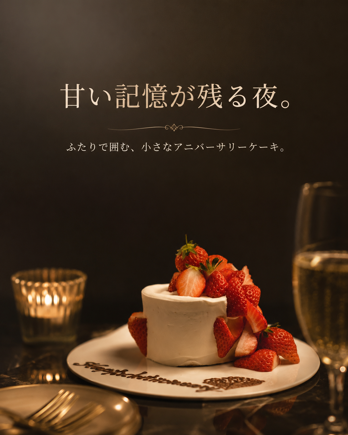 湯布院 zakuro アニバーサリーケーキ